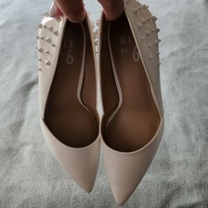 Mix No. 6 Women's Cream Studded Heels
